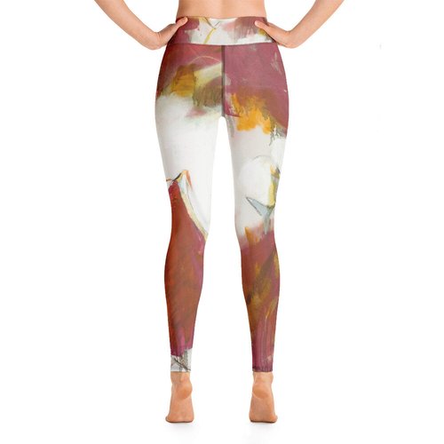 Rose Cotton Yoga Leggings