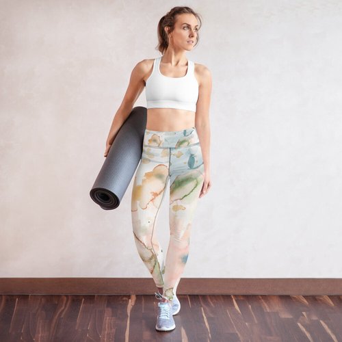 Watercolor Yoga Leggings