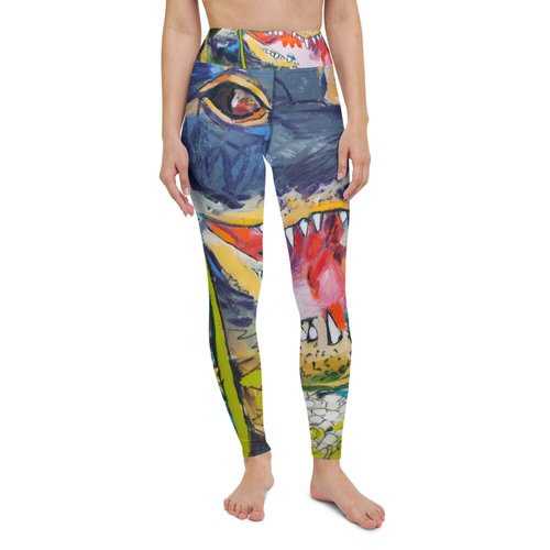 Gator in Wildflowers Yoga Leggings