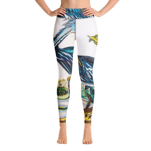 Blue Heron (Dark) Yoga Leggings