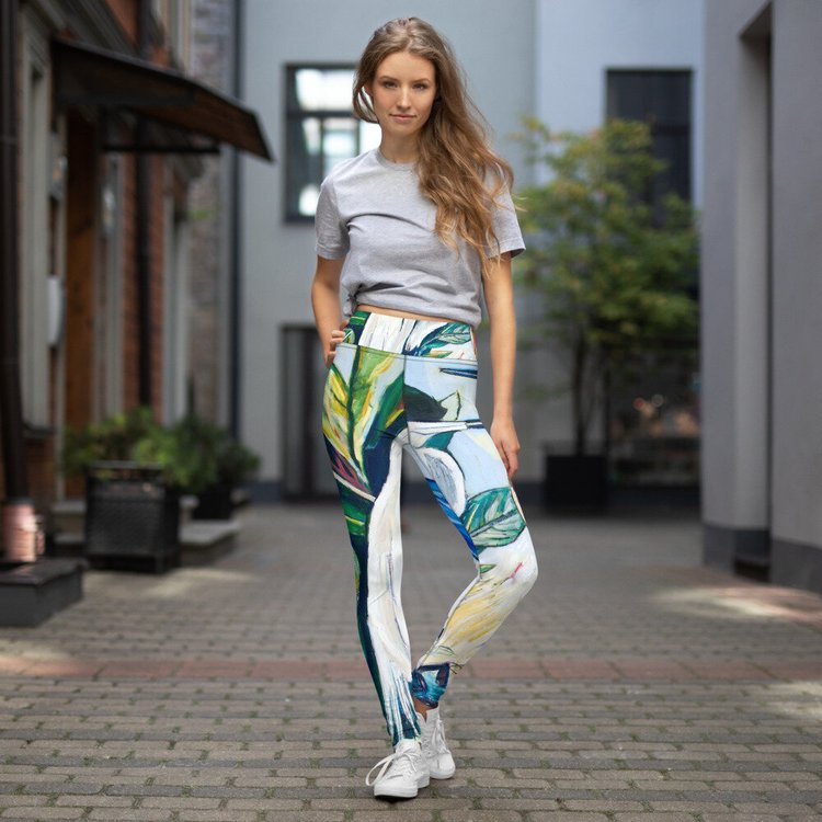 Herons Face to Face Yoga Leggings