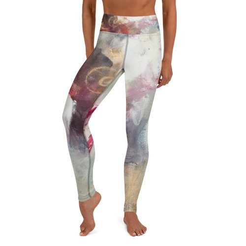 Abstract Cotton Yoga Leggings