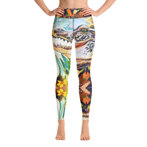 Groovy Gator Patten Yoga Leggings