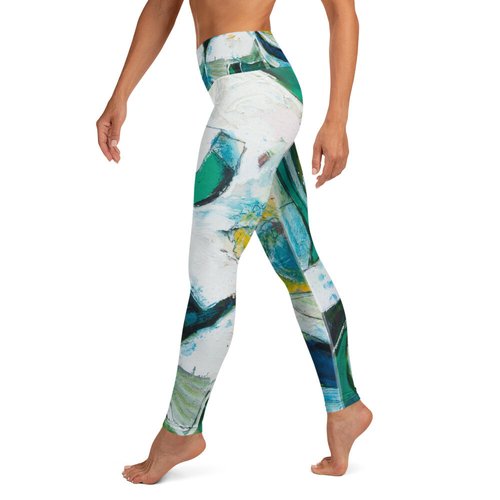 Tropical Magnolia Yoga Leggings