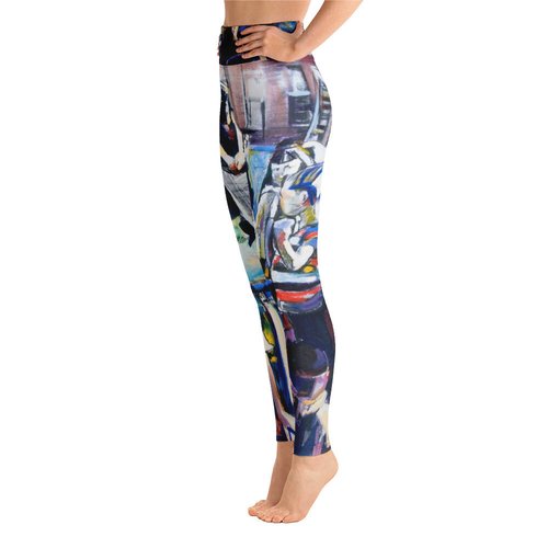 Vintage Kids on Play Ground Yoga Leggings