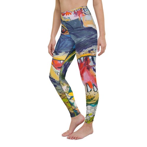 Gator in Wildflowers Yoga Leggings