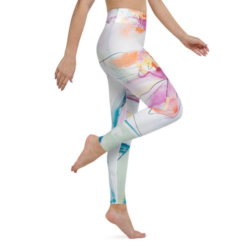 Fucsia Zinnia Yoga Leggings