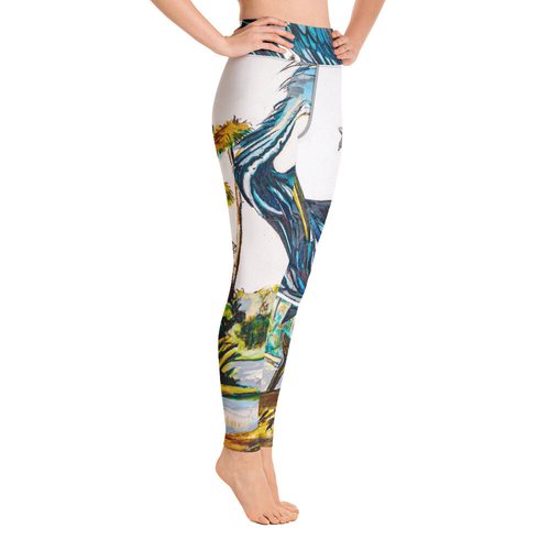 Blue Heron (Dark) Yoga Leggings