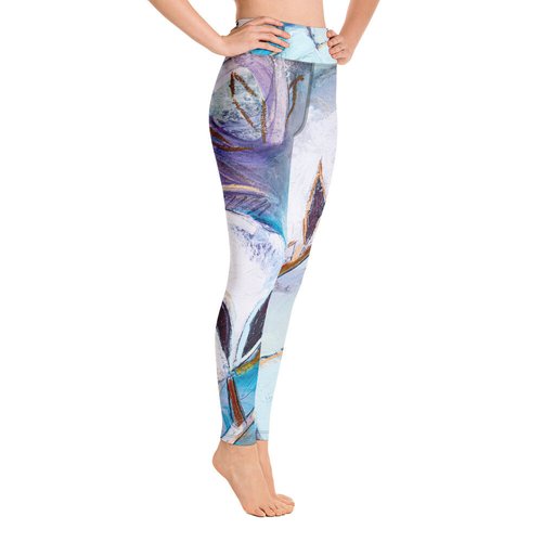 Cotton with Soft Teal Yoga Leggings