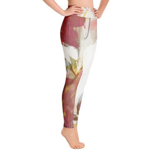 Rose Cotton Yoga Leggings