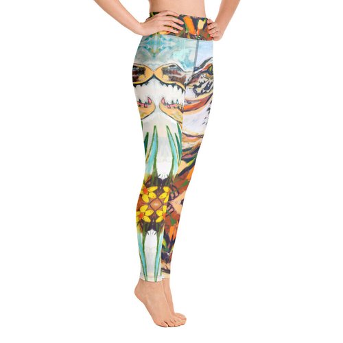 Groovy Gator Patten Yoga Leggings