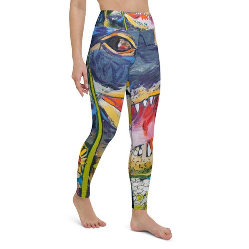 Gator in Wildflowers Yoga Leggings