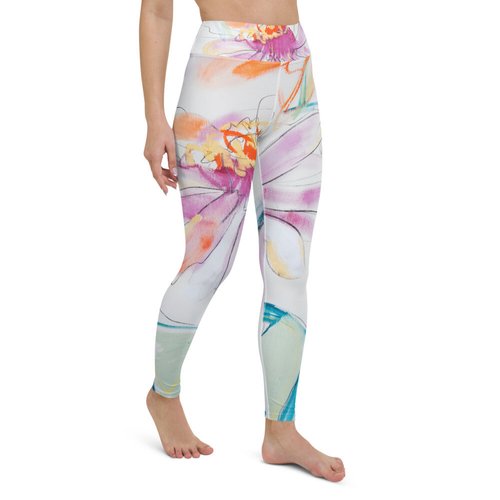 Fucsia Zinnia Yoga Leggings