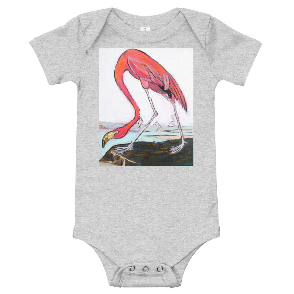 Pink Flamingo Baby short sleeve one piece