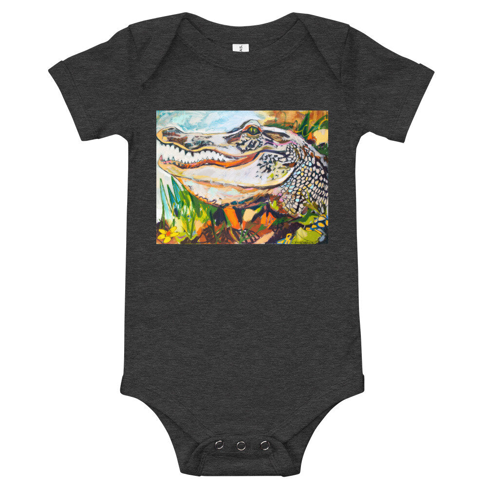 Groovy Gator Baby short sleeve one piece