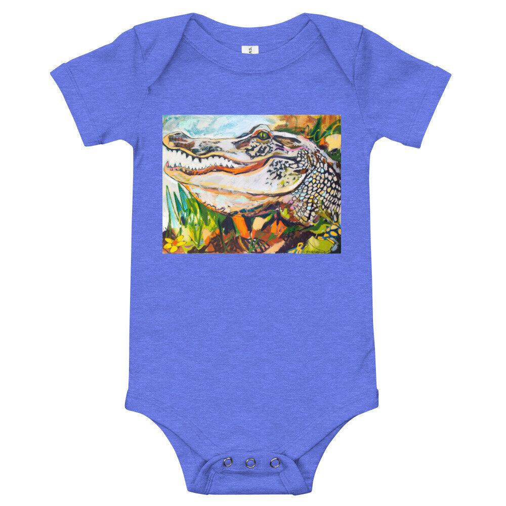 Groovy Gator Baby short sleeve one piece