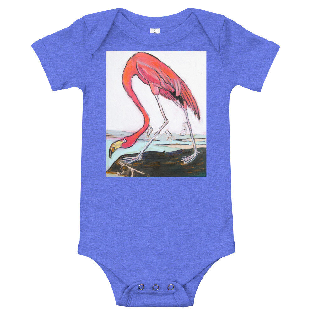 Pink Flamingo Baby short sleeve one piece