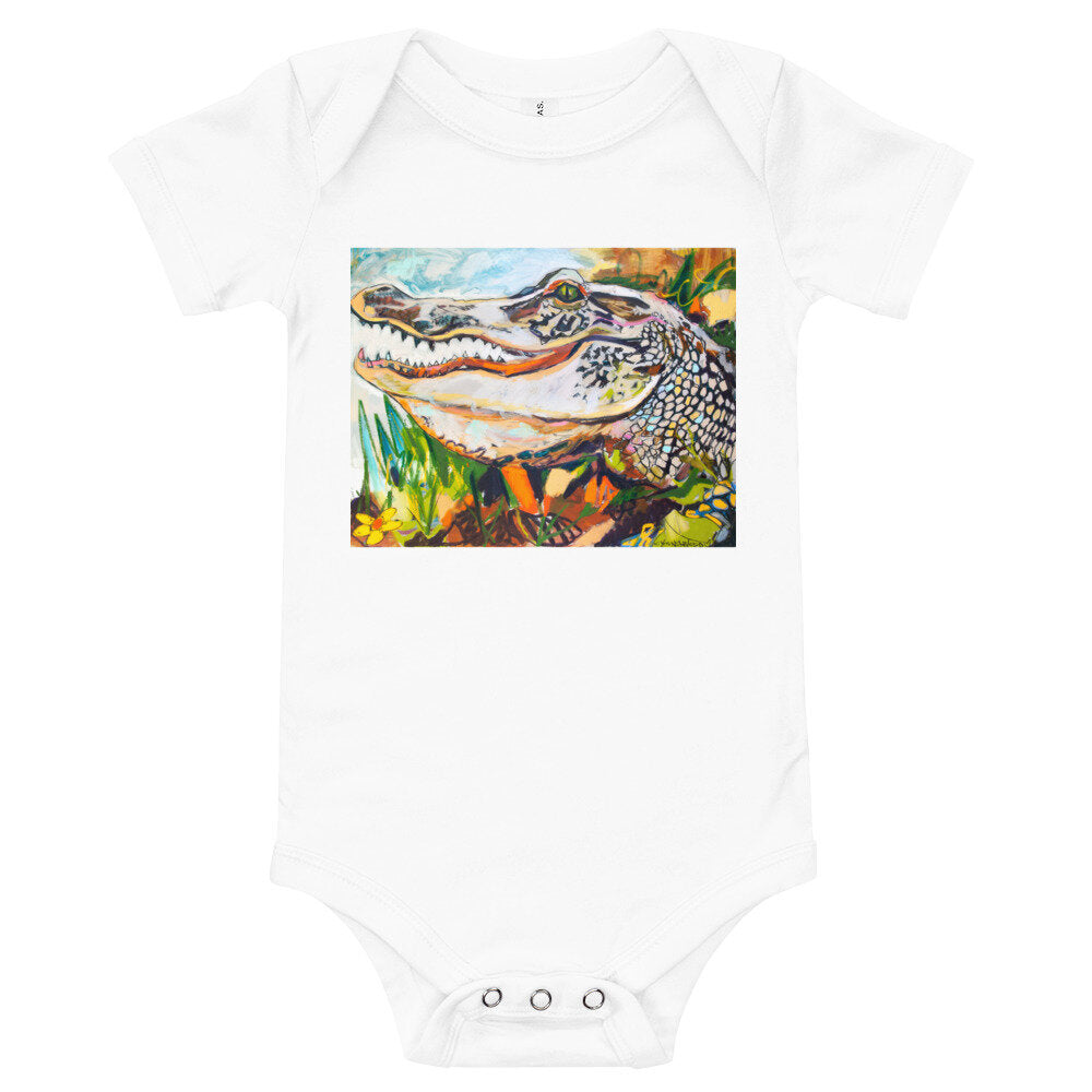 Groovy Gator Baby short sleeve one piece