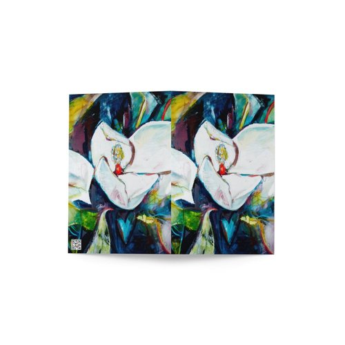 Magnolia with Painted Bunting Greeting card