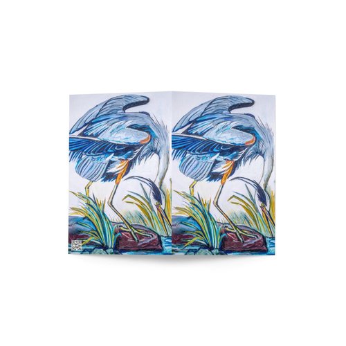 Blue Heron Catching Fish Greeting card