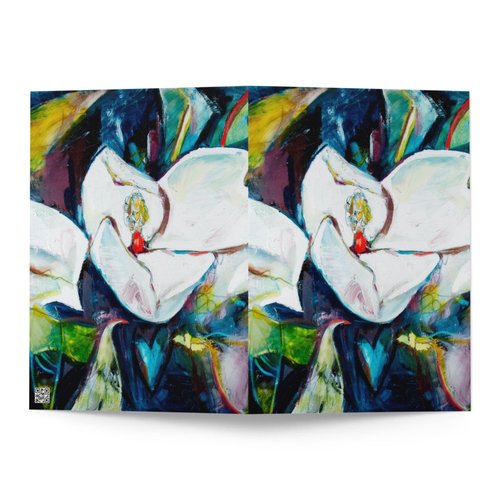 Magnolia with Painted Bunting Greeting card