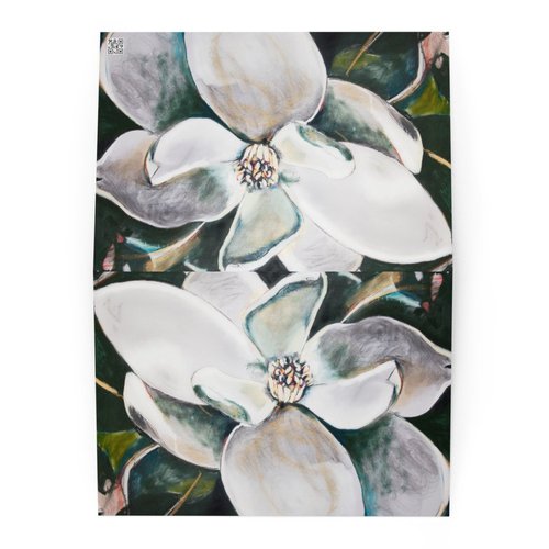 Open Heart Magnolia Greeting card