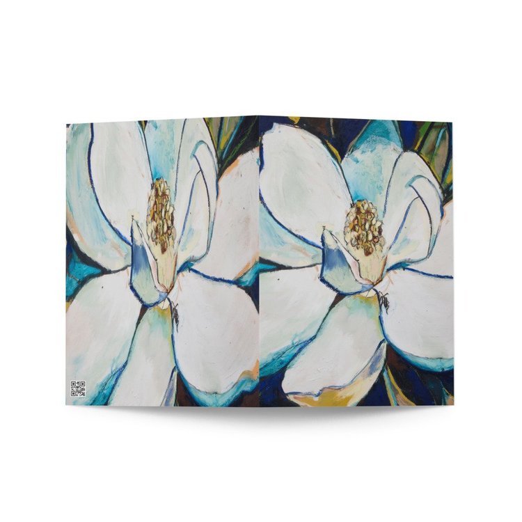 Indigo Magnolia Greeting card