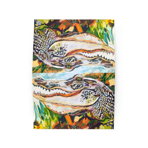 Groovy Gator Greeting card