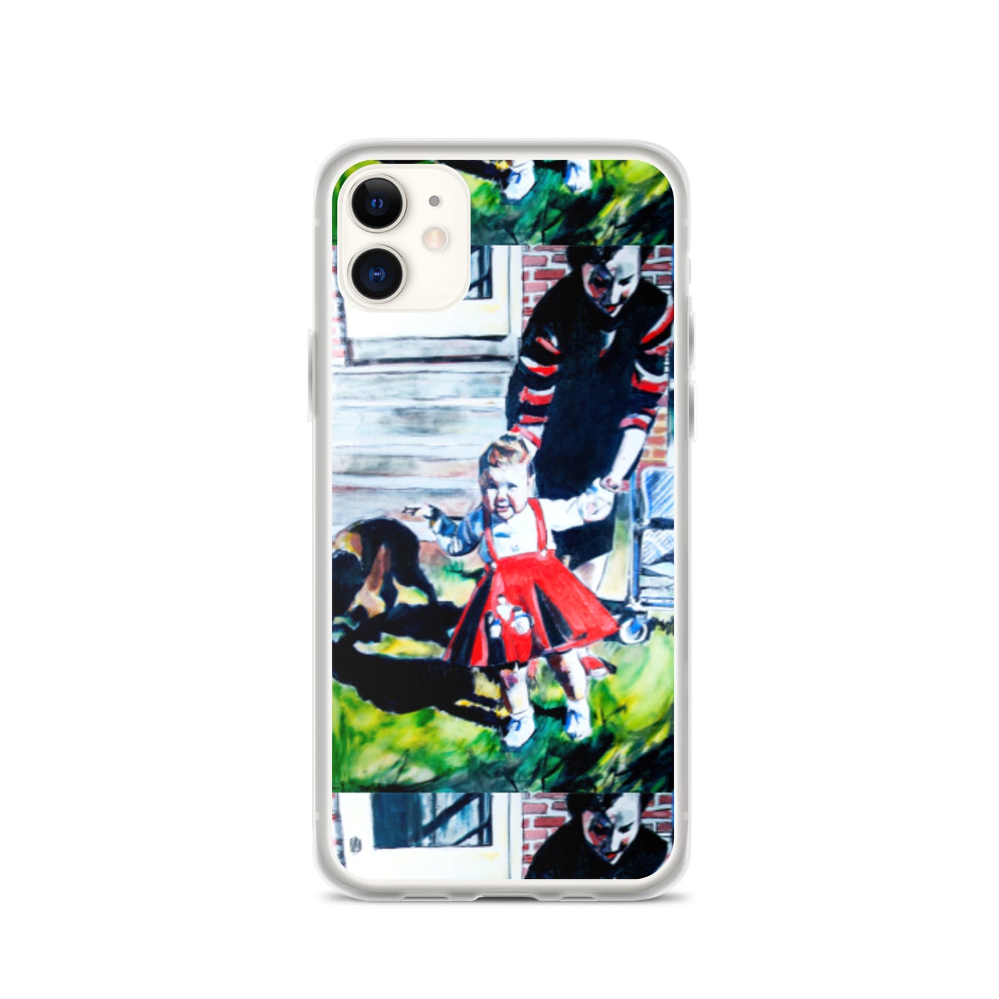 Mother with Daughter in Red Dress iPhone Case