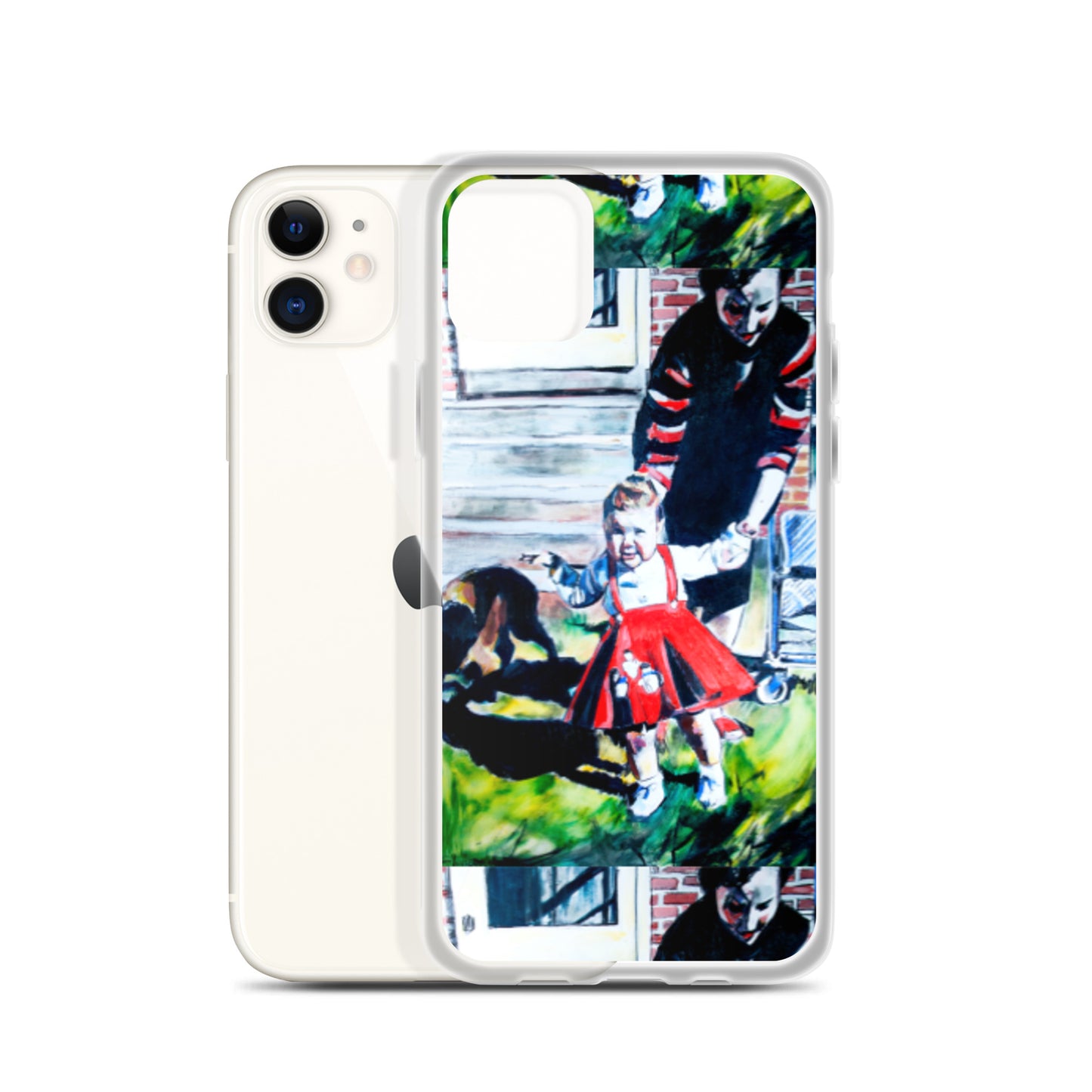 Mother with Daughter in Red Dress iPhone Case