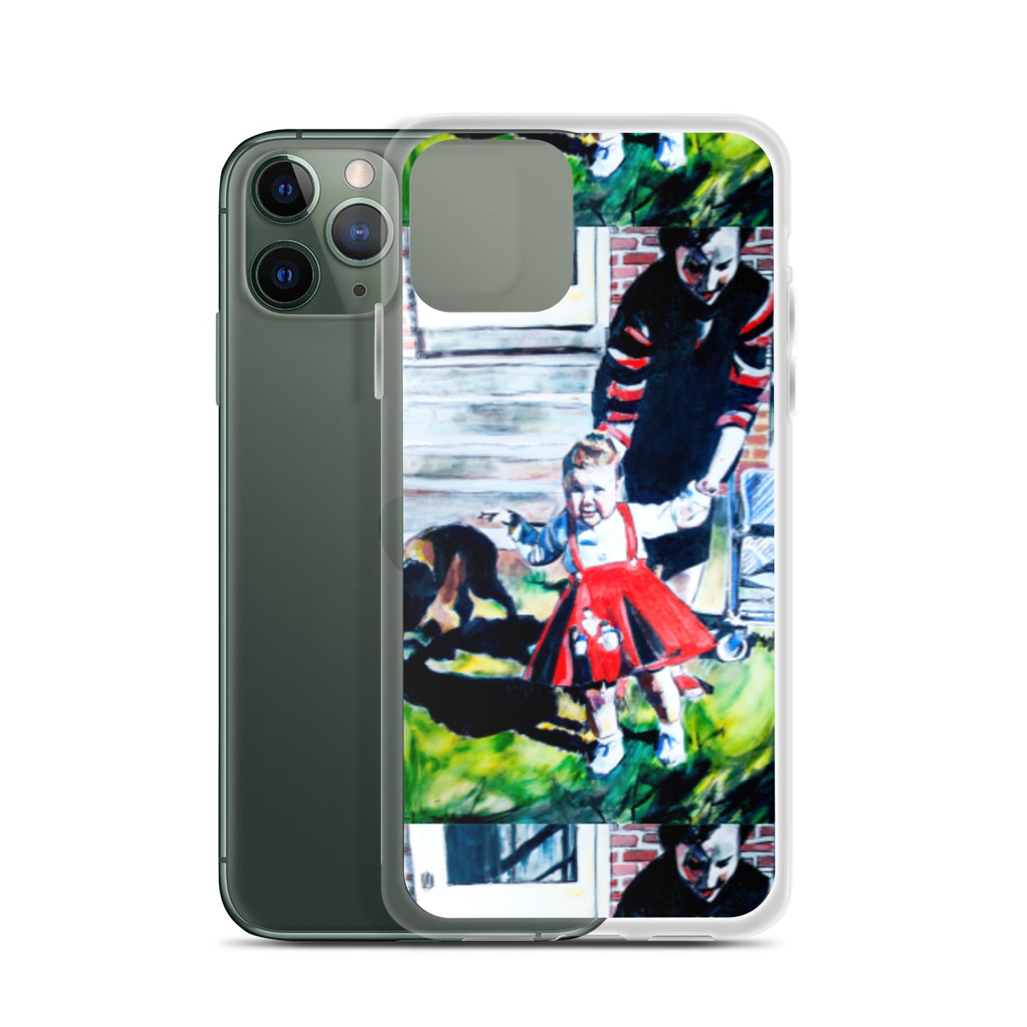Mother with Daughter in Red Dress iPhone Case