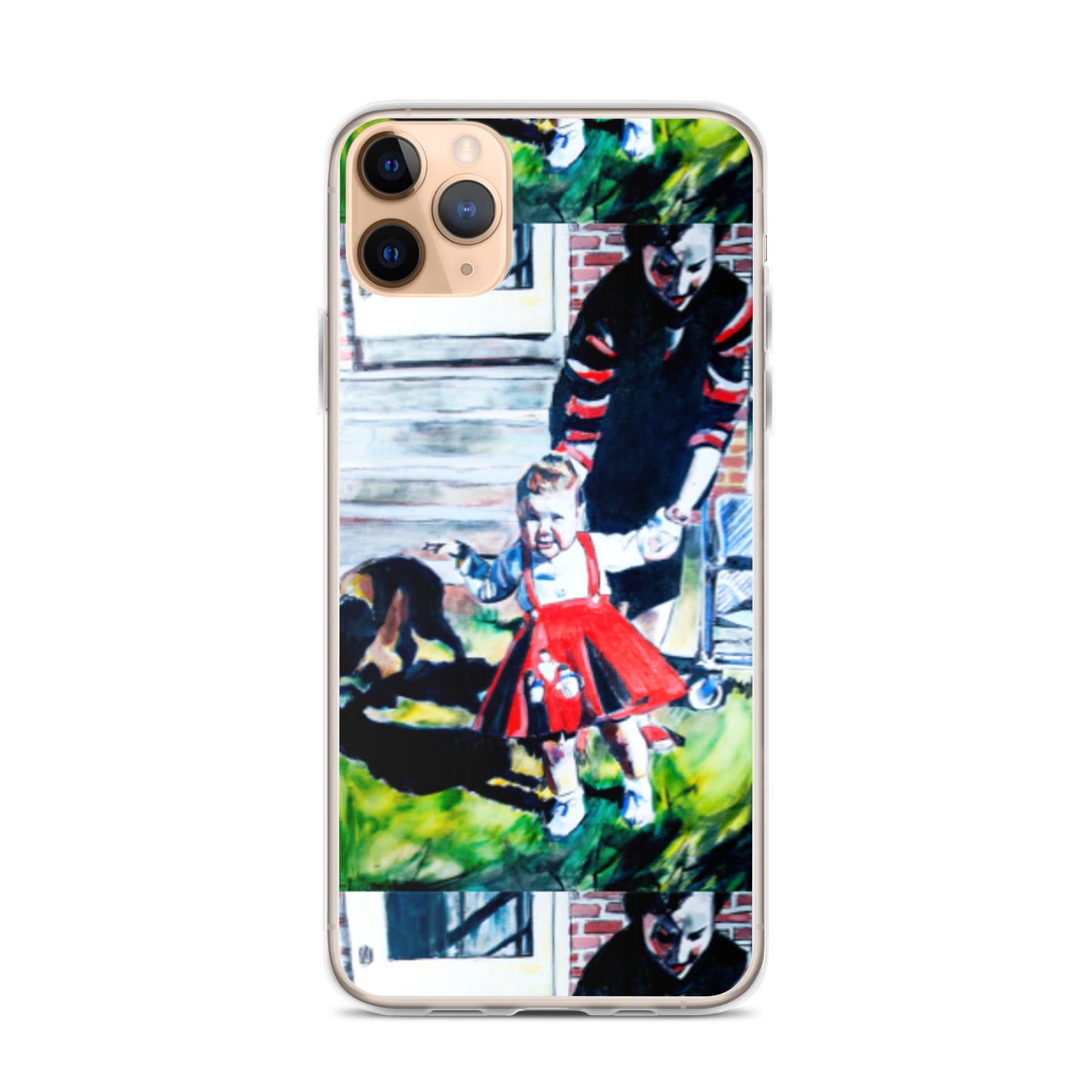 Mother with Daughter in Red Dress iPhone Case