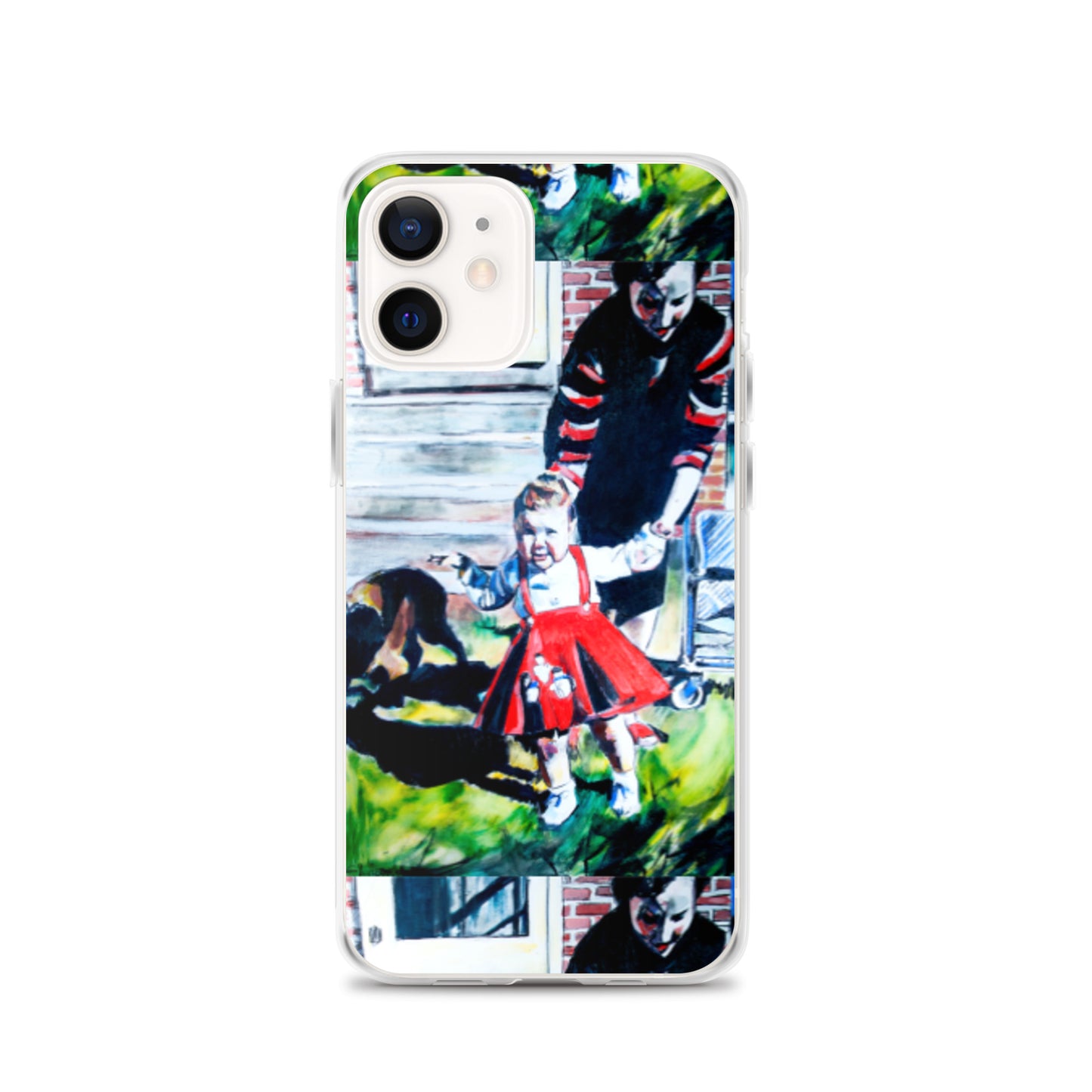 Mother with Daughter in Red Dress iPhone Case