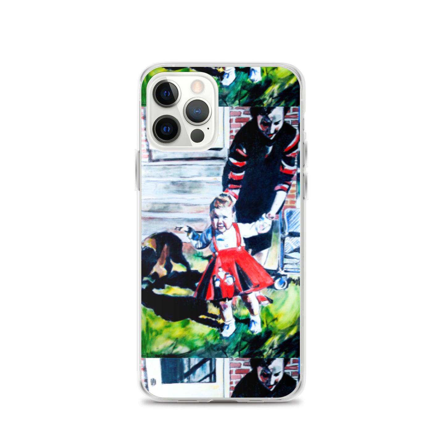 Mother with Daughter in Red Dress iPhone Case