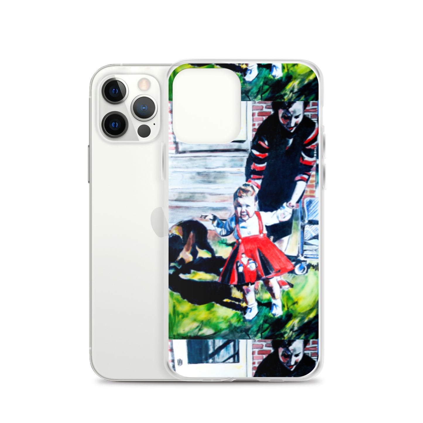 Mother with Daughter in Red Dress iPhone Case