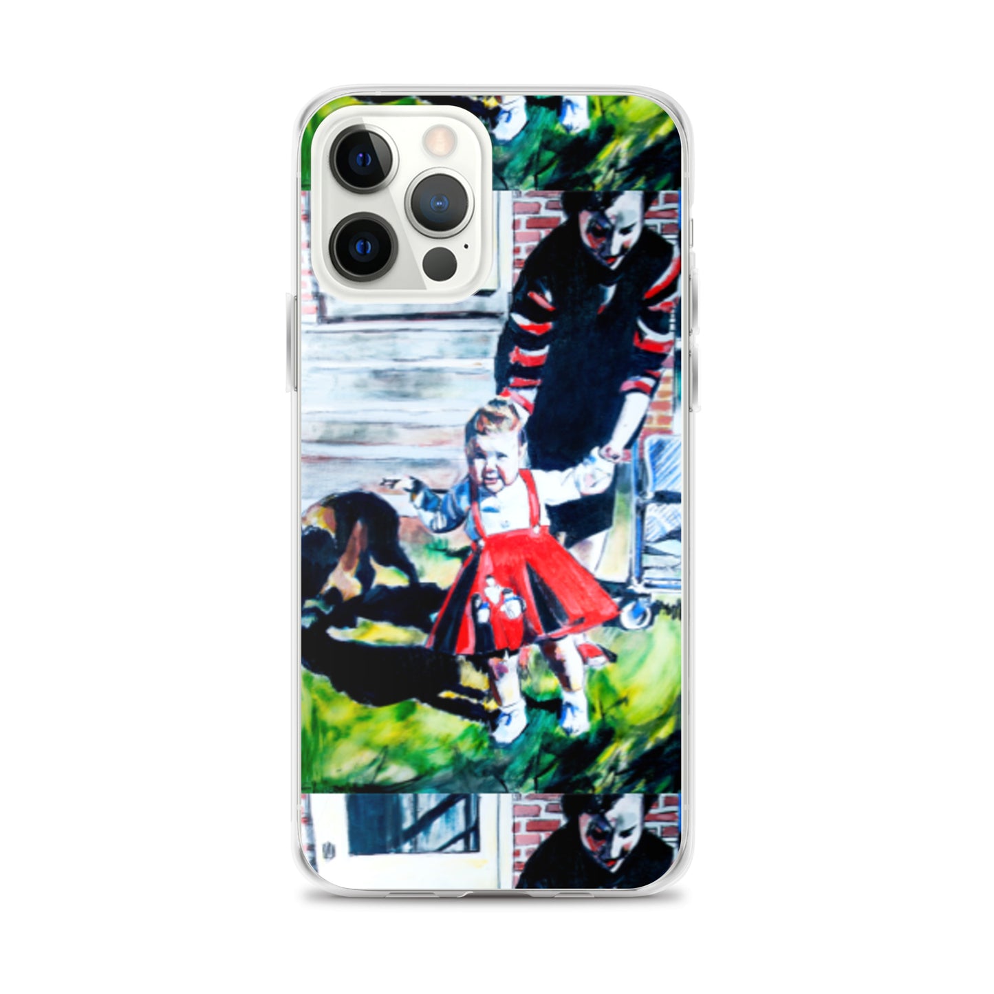 Mother with Daughter in Red Dress iPhone Case