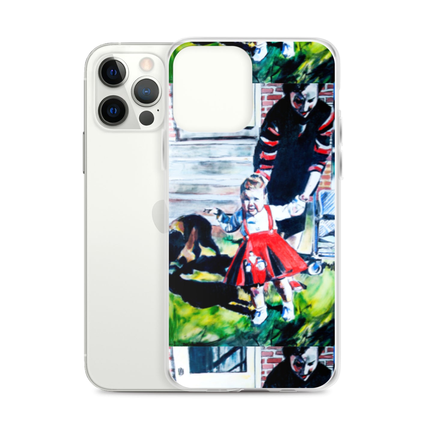 Mother with Daughter in Red Dress iPhone Case
