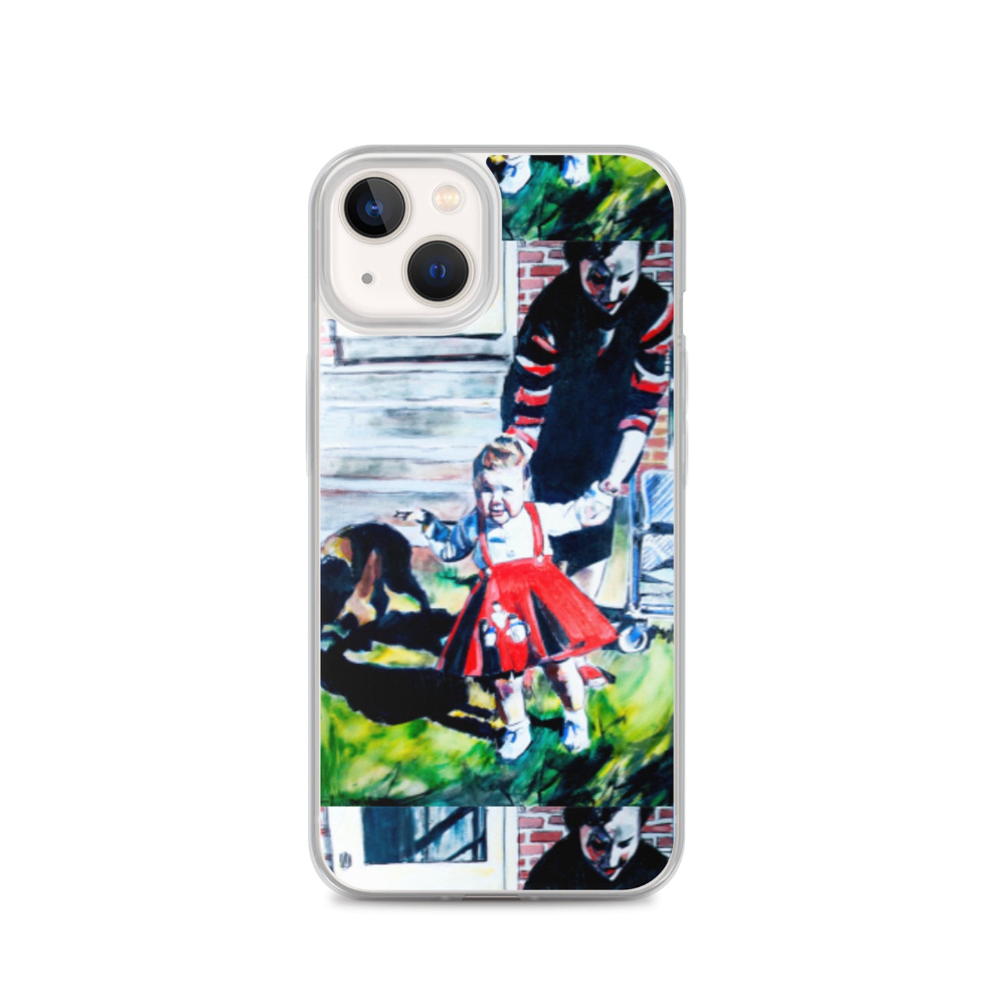 Mother with Daughter in Red Dress iPhone Case