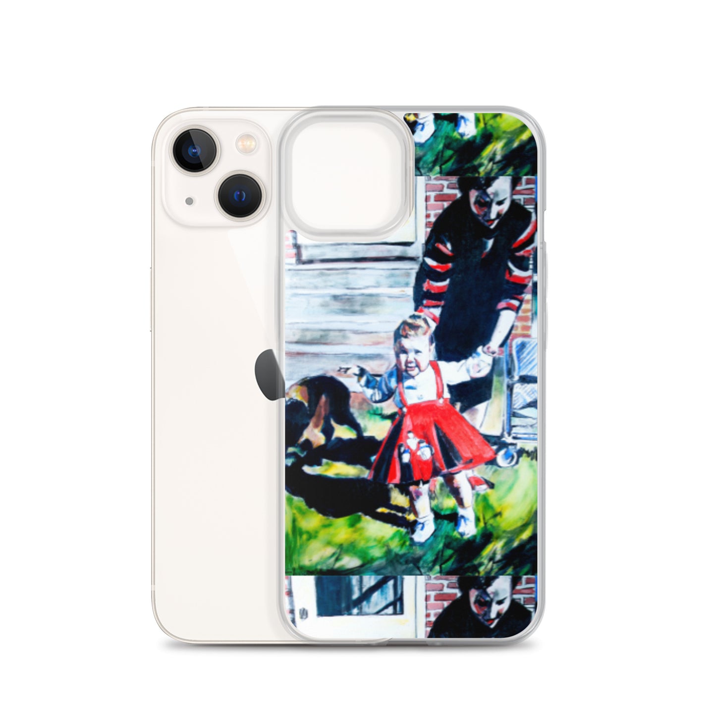Mother with Daughter in Red Dress iPhone Case