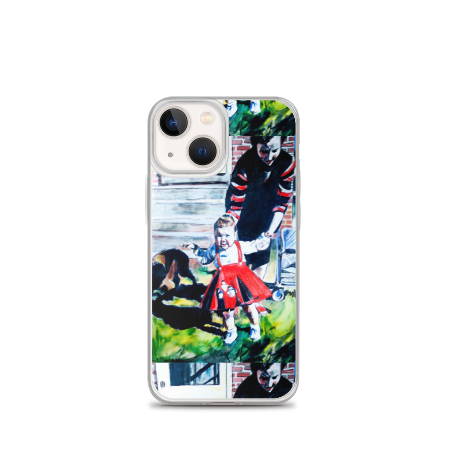 Mother with Daughter in Red Dress iPhone Case