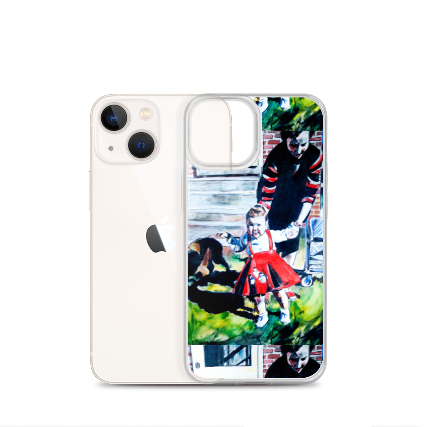Mother with Daughter in Red Dress iPhone Case