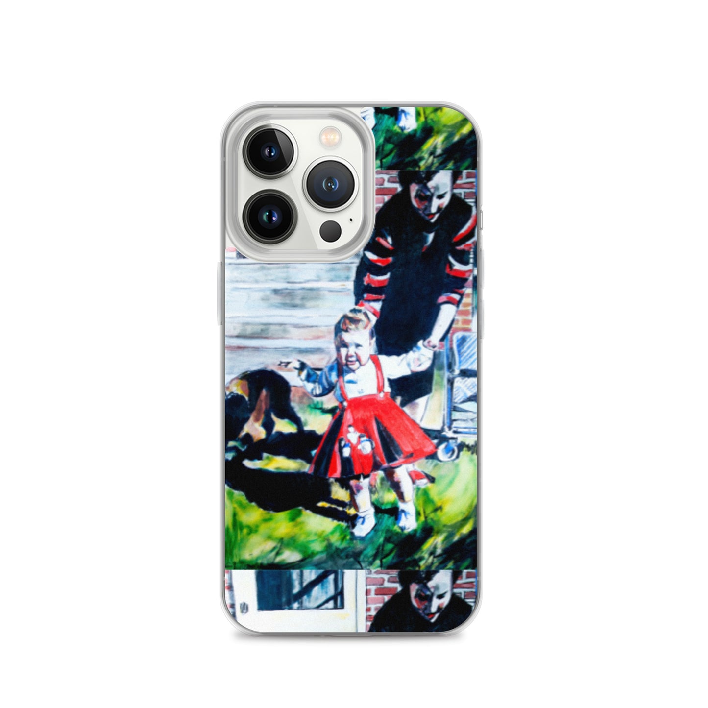 Mother with Daughter in Red Dress iPhone Case