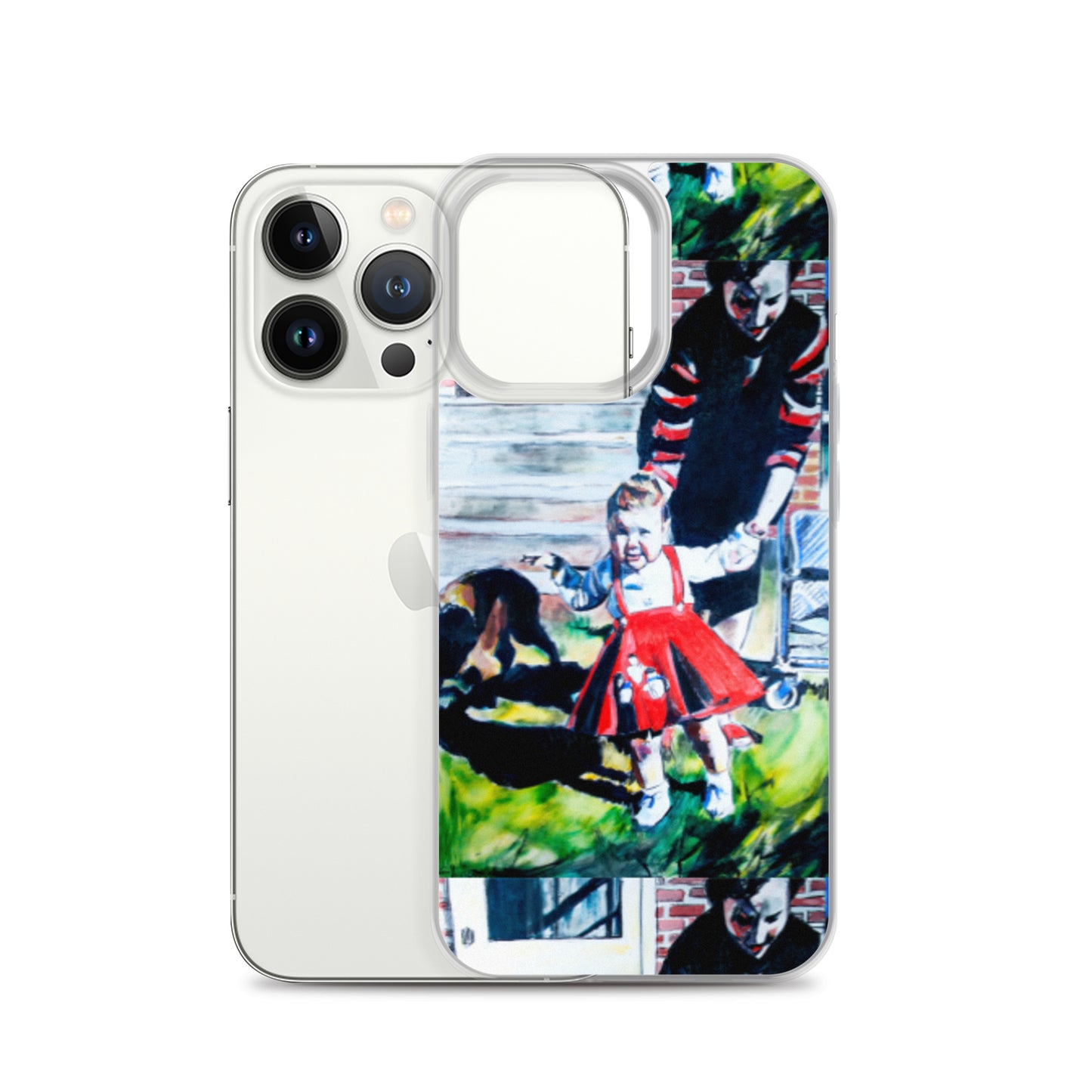 Mother with Daughter in Red Dress iPhone Case