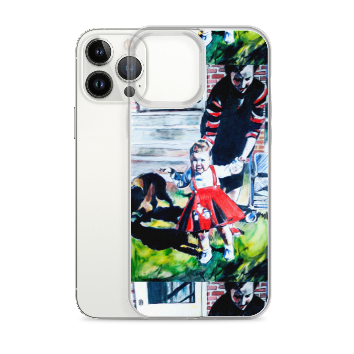 Mother with Daughter in Red Dress iPhone Case