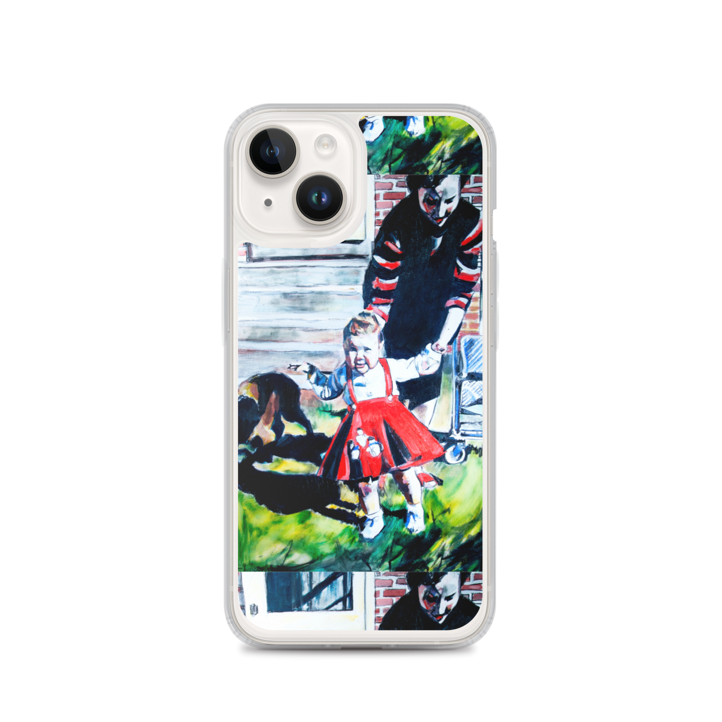 Mother with Daughter in Red Dress iPhone Case