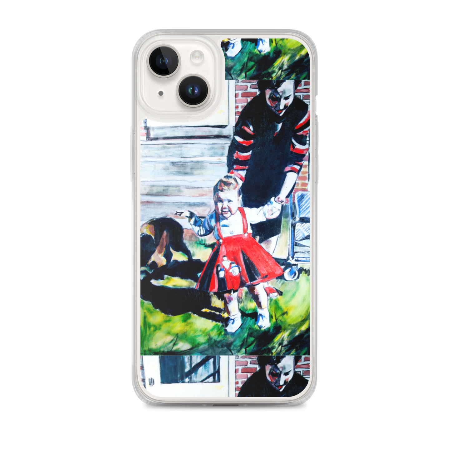 Mother with Daughter in Red Dress iPhone Case