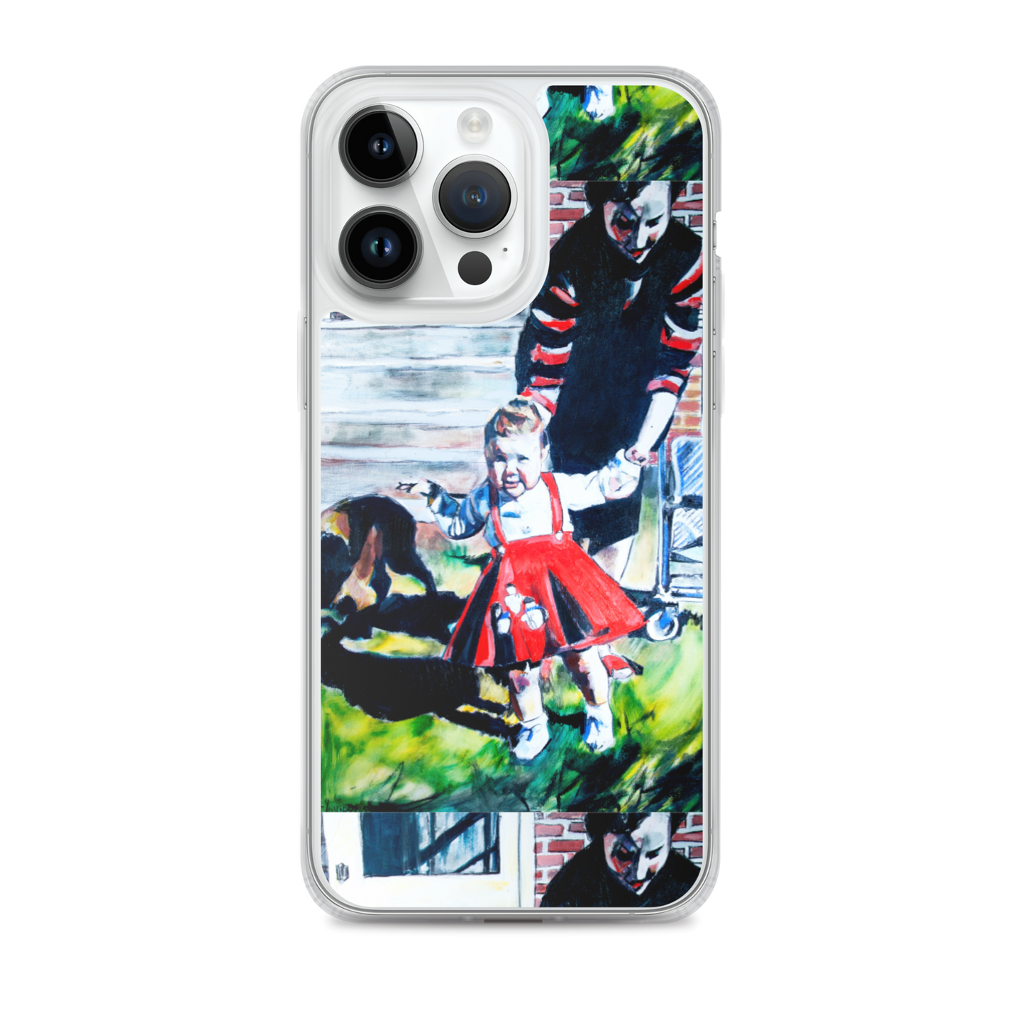 Mother with Daughter in Red Dress iPhone Case