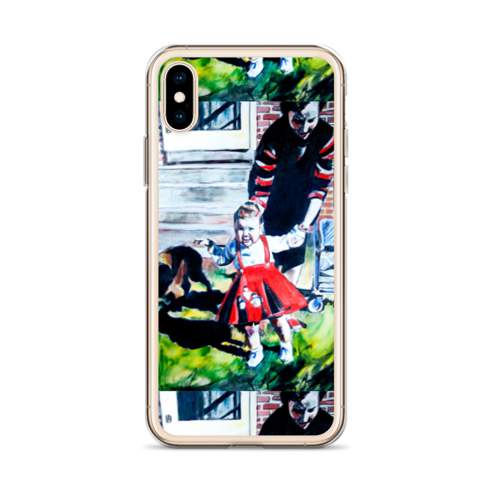 Mother with Daughter in Red Dress iPhone Case
