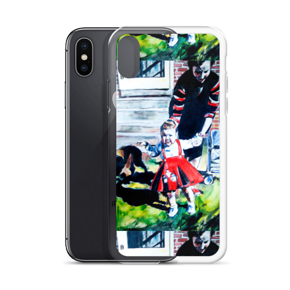 Mother with Daughter in Red Dress iPhone Case