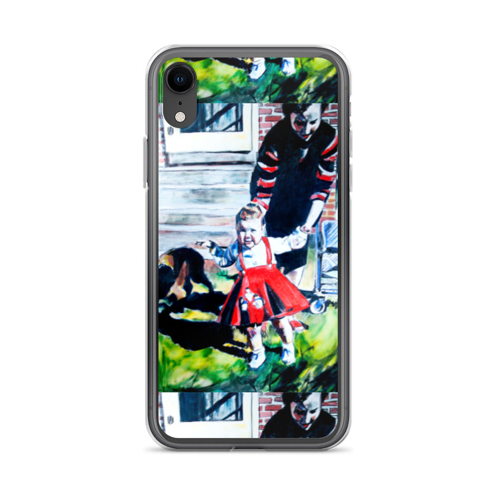Mother with Daughter in Red Dress iPhone Case